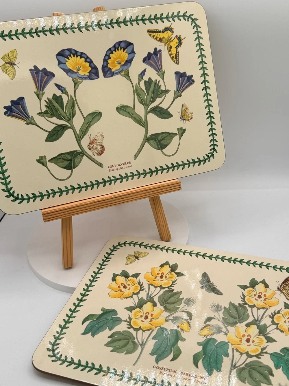 2 Portmeirion Natural Cork Placemat Boards with Designer Label